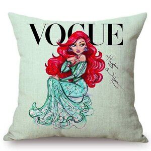 Little Mermaid Throw Pillowcase Ariel Home Decor Sham Pillow Cushion Cover